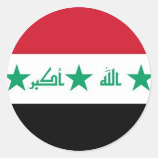 Der Irak-Flaggen-Aufkleber - besonders angefertigt Runder Aufkleber