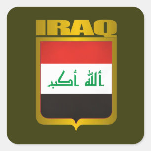 "Der Irak-Gold " Quadratischer Aufkleber