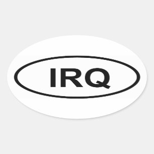 Der Irak "IRQ " Ovaler Aufkleber