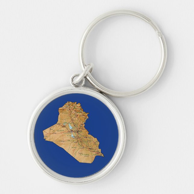 Der Irak-Karten-Schlüsselanhänger Schlüsselanhänger (Vorne)