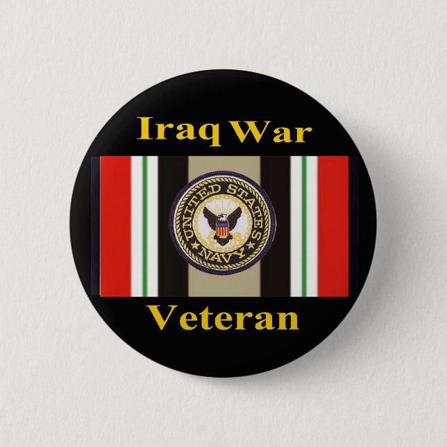 Der Irak-Kriegs-Veteranen-"Marine-" Button (Vorderseite)