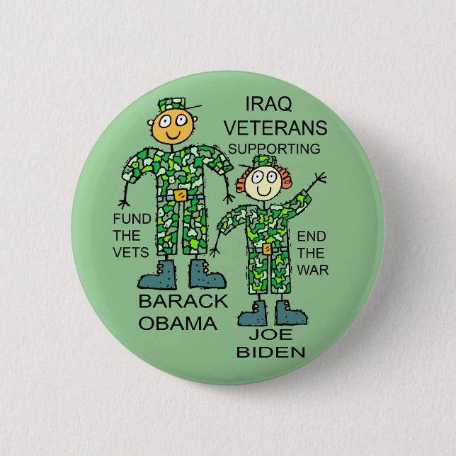 DER IRAK-TIERÄRZTE FÜR OBAMA BUTTON (Vorderseite)