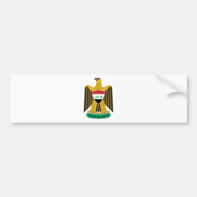 Der Irak-Wappen Autoaufkleber (Vorne)