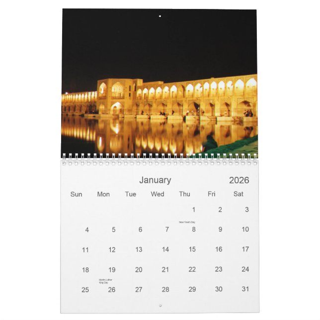 Der Iran-Architektur Kalender (Jan 2026)
