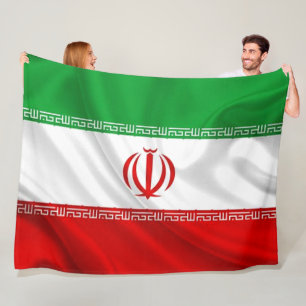 DER IRAN-FLAGGE FLEECEDECKE