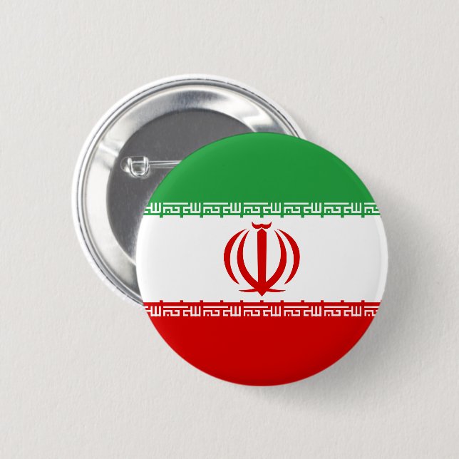 Der Iran-Flaggen-Knopf Button (Vorne & Hinten)