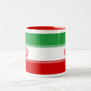 Der Iran-Flaggen-Tasse Zweifarbige Tasse