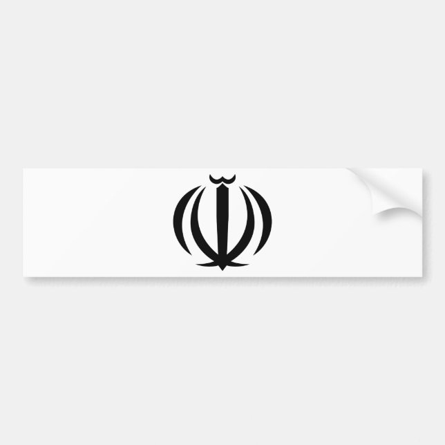 Der Iran-Wappen Autoaufkleber (Vorne)
