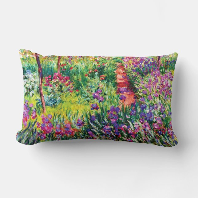 Der Iris-Garten bei Giverny durch Claude Monet Lendenkissen (Vorderseite)