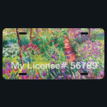 Der Iris-Garten durch Claude Monet US Nummernschild<br><div class="desc">Der Iris-Garten durch Claude Monet.
Besichtigen Sie bitte meinen Speicher für interessanteren Entwurf und mehr Farbeauserlesenes => zazzle.com/colorfulworld*</div>