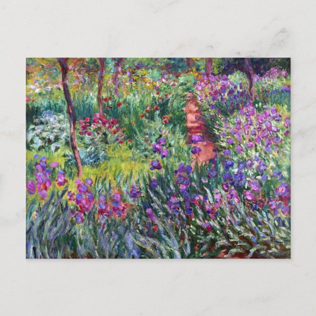 Der Iris-Garten in Giverny, Claude Monet Postkarte (Vorderseite)