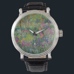 Der Iris-Garten in Giverny von Claude Monet Armbanduhr<br><div class="desc">Der von Claude Monet gemalte Iris-Garten in Giverny. Circa 1900. Dieses Bild ist öffentlich zugänglich.</div>