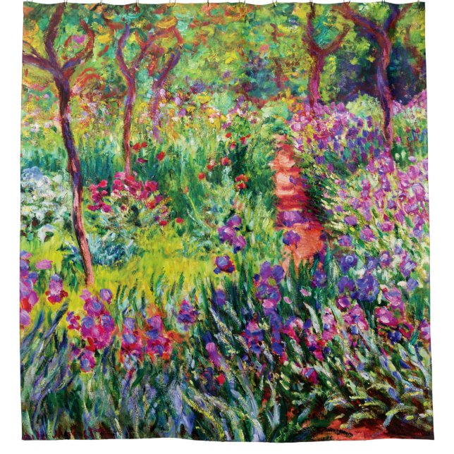 Der Iris-Garten in Giverny von Claude Monet Duschvorhang (Vorderseite)