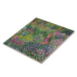 Der Iris-Garten in Giverny von Claude Monet Fliese<br><div class="desc">Der von Claude Monet gemalte Iris-Garten in Giverny. Circa 1900. Dieses Bild ist öffentlich zugänglich.</div>
