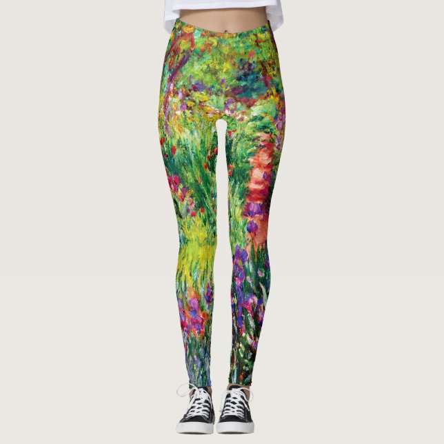 Der Iris-Garten in Giverny von Claude Monet Leggings (Vorderseite)