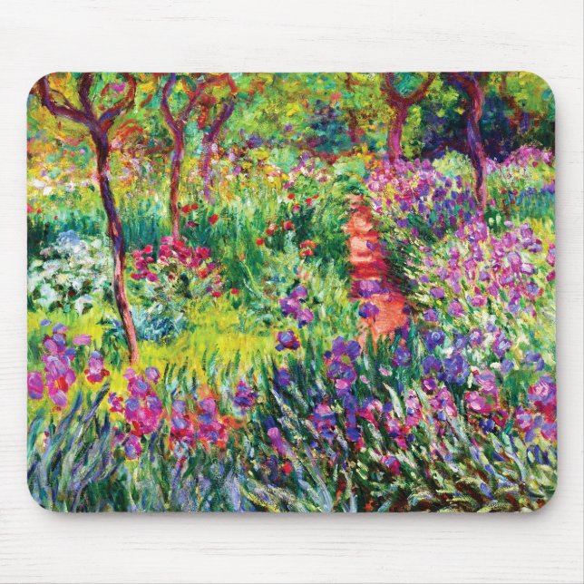 Der Iris-Garten in Giverny von Claude Monet Mousepad (Vorne)