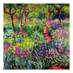 Der Iris-Garten in Giverny von Claude Monet Poster