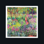Der Iris-Garten in Giverny von Claude Monet Serviette<br><div class="desc">Bitte besuchen Sie mein Geschäft für mehr interessantes Design und mehr Farbwahl. => zazzle.com/iwheels*</div>
