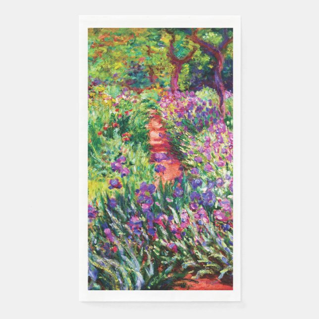Der Iris-Garten in Giverny von Claude Monet Serviette (Vorderseite)