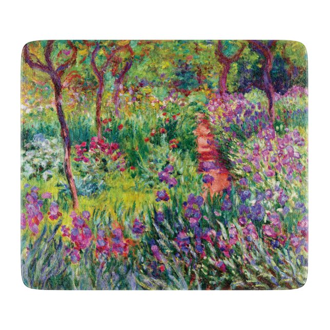 Der Iris-Garten von Claude Monet Schneidebrett (Vorderseite)