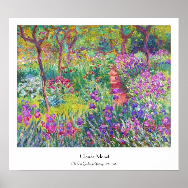 Der Iris-Garten von Giverny Claude Monet cool, alt Poster (Vorne)