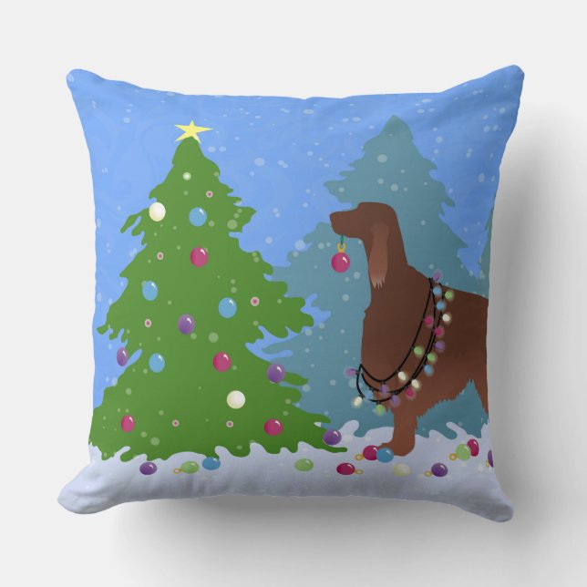 Der irische Baum im Wald Kissen (Vorderseite)