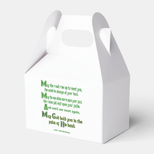 Der irische Segen lässt den Weg aufsteigen, um dic Geschenkschachtel (Vorderseite)