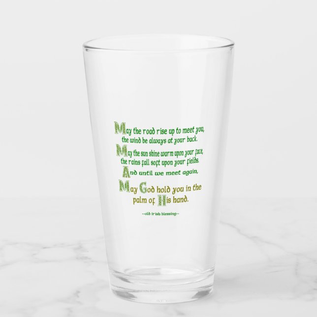 Der irische Segen lässt den Weg aufsteigen, um dic Glas (Vorderseite)