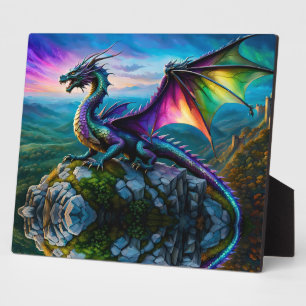 Der irritierende Drache bewacht sein Land Fotoplatte