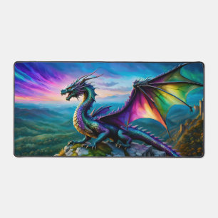 Der irritierende Drache bewacht sein Land Schreibtischunterlage