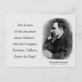 Der Irrsinn ist bei jedem Postkarte