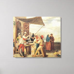 Der italienische Markt Leinwanddruck
