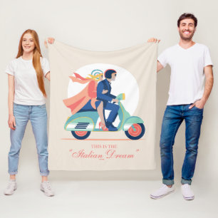 Der italienische Traum - der weiße Lotus Fleecedecke