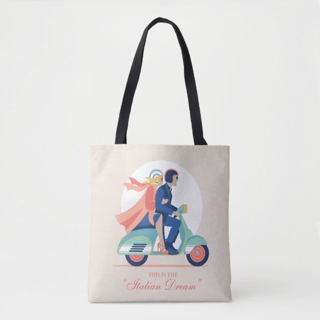 Der italienische Traum - der weiße Lotus Tasche (Vorderseite)