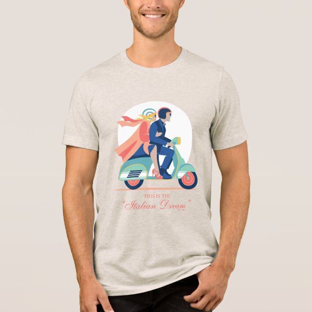 Der italienische Traum - der weiße Lotus Tri-Blend Shirt (Vorderseite)