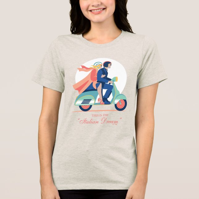 Der italienische Traum - der weiße Lotus Tri-Blend Shirt (Vorderseite)