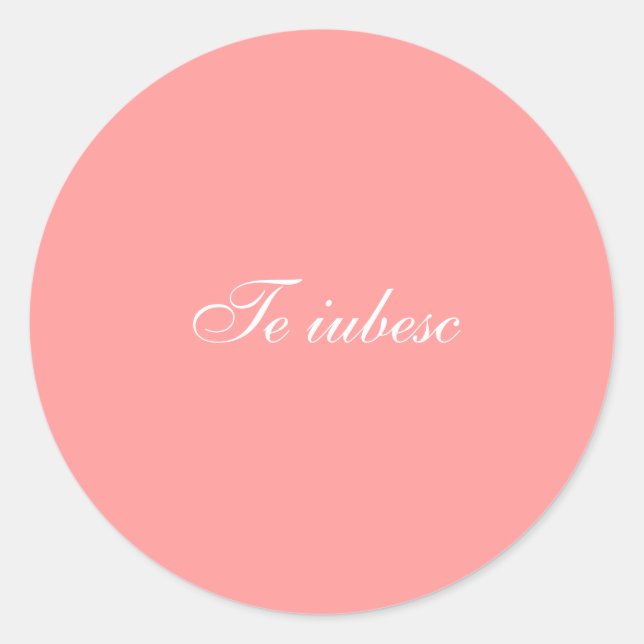 Der iubesc Aufkleber (Vorderseite)