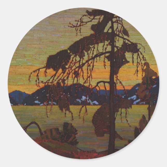 Der Jack Pine Runder Aufkleber (Vorderseite)