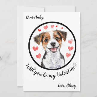 Der Jack Russel für die individuell anpassbare Val Feiertagskarte