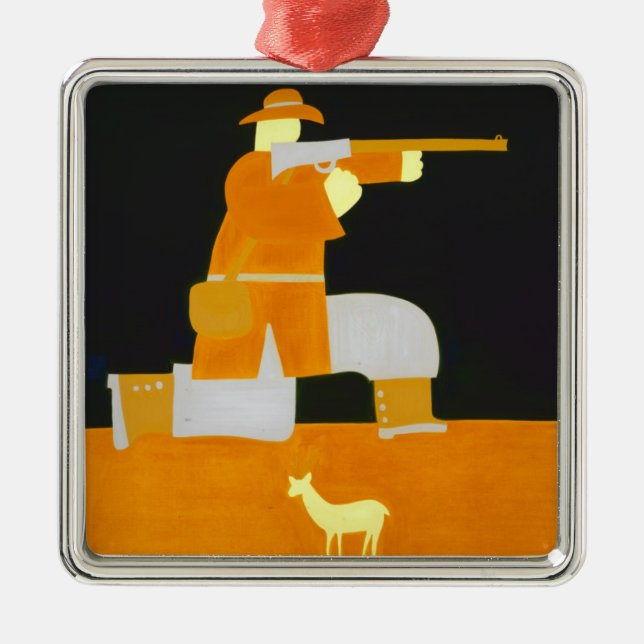 Der Jäger 1998 Silbernes Ornament (Vorne)