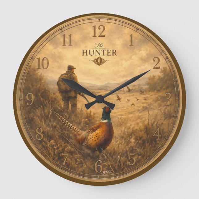 Der Jäger Große Wanduhr (Vorderseite)