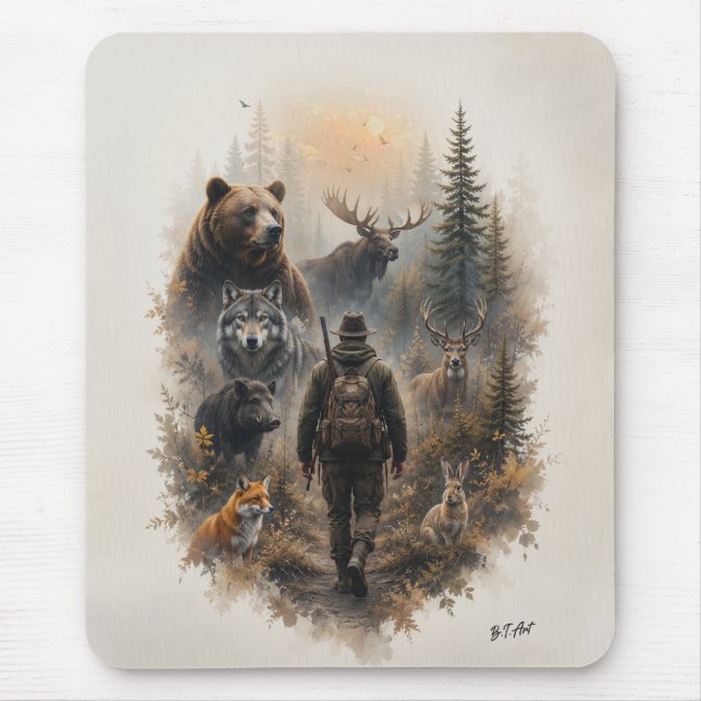 Der Jäger, In die wilde Stille  Mousepad (Vorne)