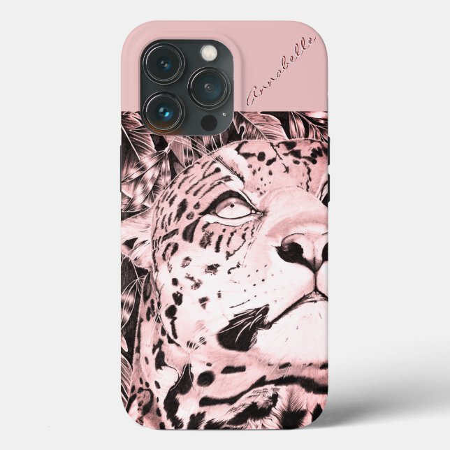 Der Jaguar (pink) Case-Mate iPhone Hülle (Rückseite)