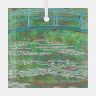 Der japanische Footbridge Claude Monet Ornament Aus Glas