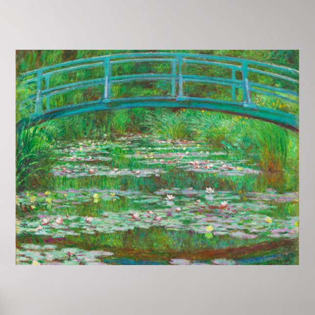 Der japanische Footbridge Claude Monet Poster (Vorne)