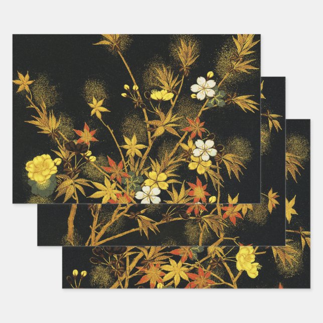 Der japanische Herbst lässt antike, klassische Kun Geschenkpapier Set (Set)