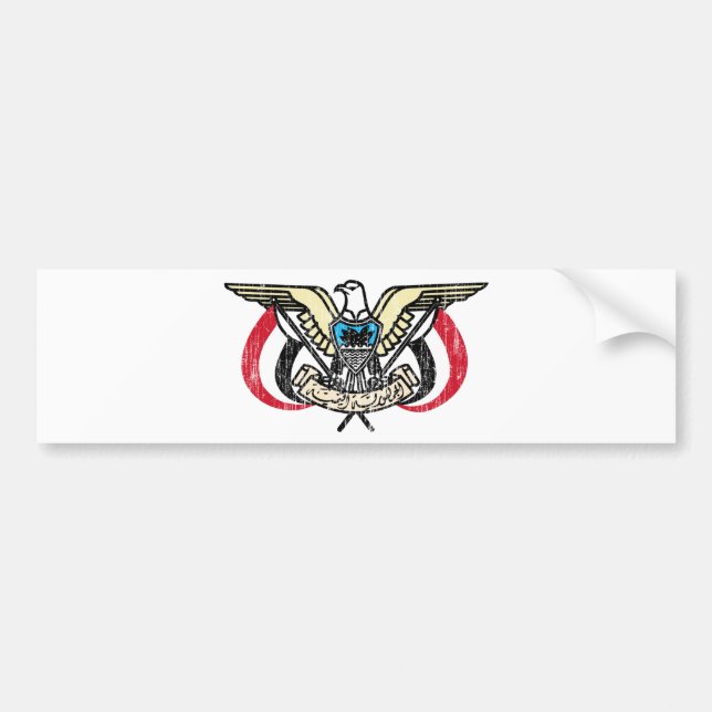 Der Jemen-Wappen Autoaufkleber (Vorne)