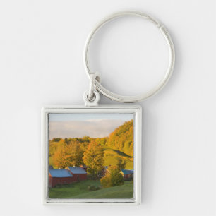 Der Jenne-Bauernhof in Woodstock, Vermont. Herbst. Schlüsselanhänger