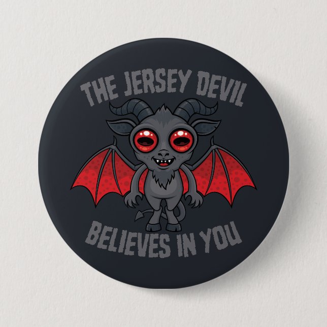 Der Jersey Devil glaubt an dich Button (Vorderseite)