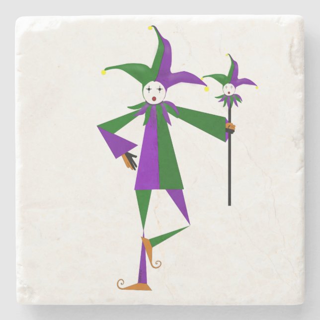Der Jester-Stone-Untersetzer Steinuntersetzer (Vorderseite)
